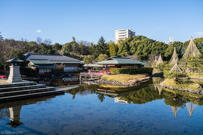 披露宴会場と挙式会場を遠景で