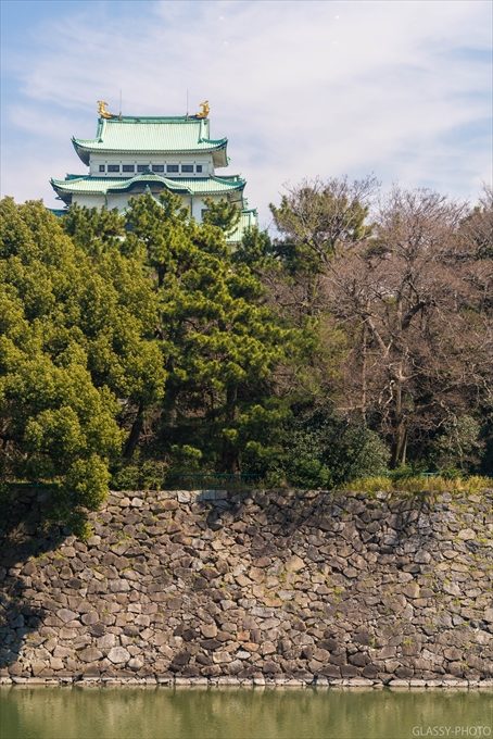 披露宴会場から望む名古屋城は緑に囲まれていることがわかりますね