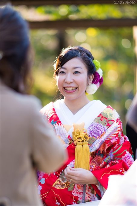 送賓時の花嫁さんの笑顔