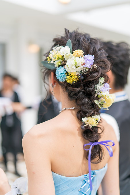 お色直しした花嫁のヘアースタイル