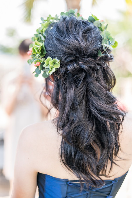 お色直し後の花嫁のヘアースタイル