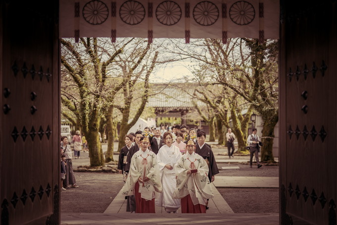 花嫁行列の先頭