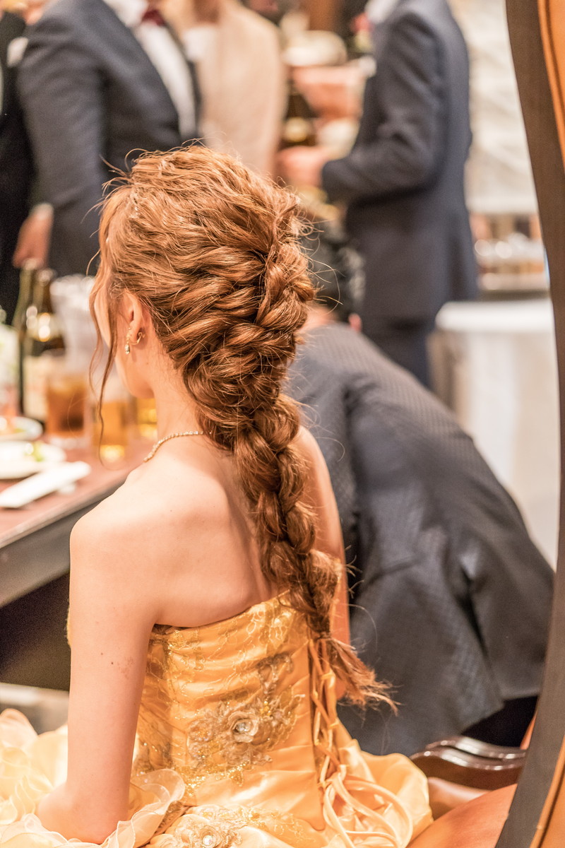 お色直し後の花嫁さんのヘアスタイル